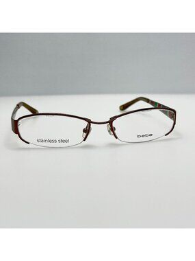 Bebe BB Desire Mocha Stripe Eyeglasses Eye Glasses Frames 53-18-130